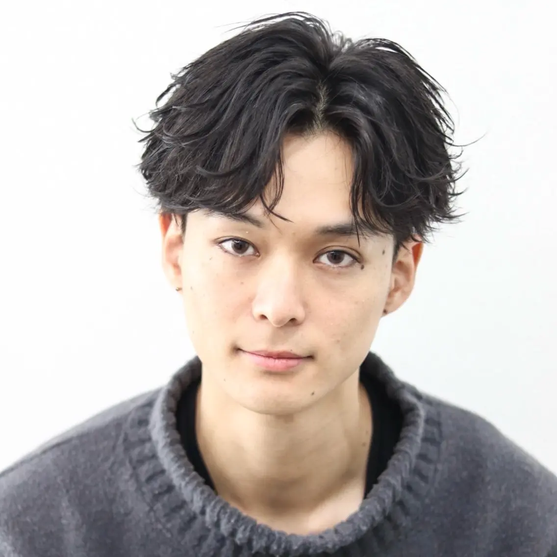 ミディアム カラー パーマ メンズ カット ヘアカラー トリートメント ハイトーン/メンズマ ッシュ/KYOHEIのヘアスタイル