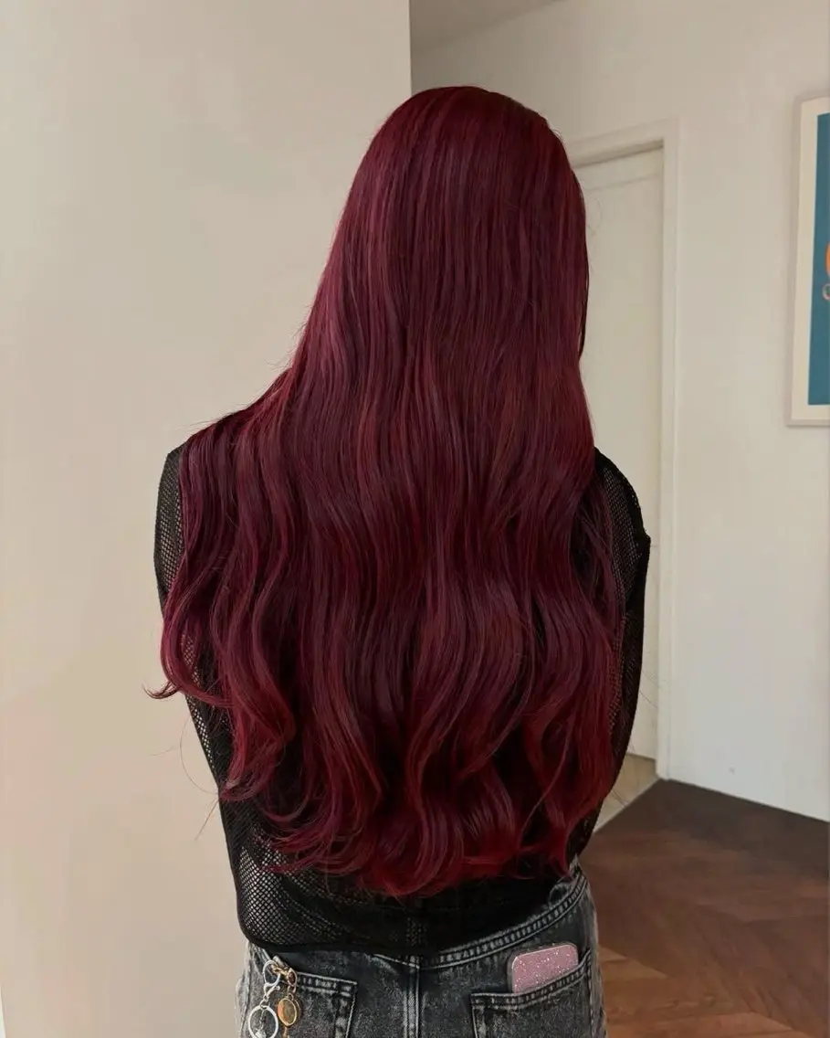 ロング 𝑲𝑶𝑲𝑶🦋 暖色ワンホン🥀💋のヘアスタイル