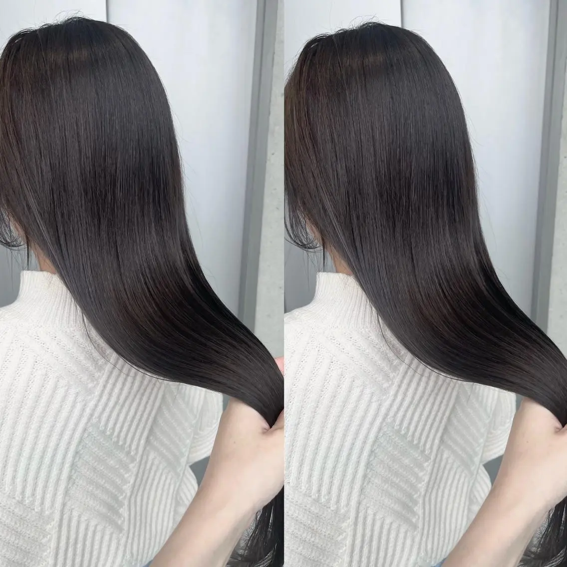 ロング カラー パーマ ヘアアレンジ トリートメント ヘッドスパ ヘアセット 透明感/オリーブ/ グレージュ/YUKAのヘアスタイル