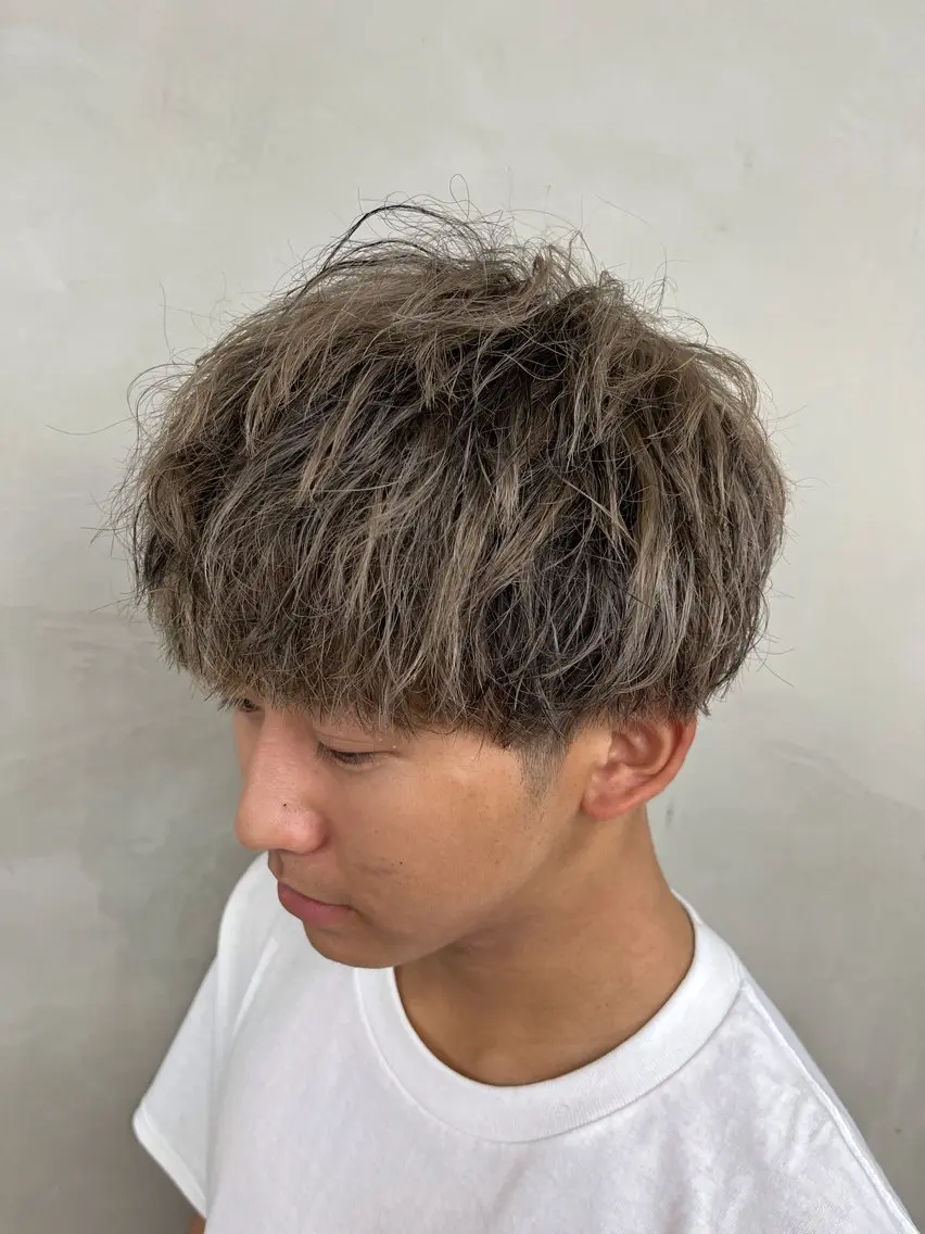 【ブリーチ込み】メンズカット＋ダブルカラー¥18370→¥13200(水戸/メンズカット/ブリーチカラー/メンズカラーの写真