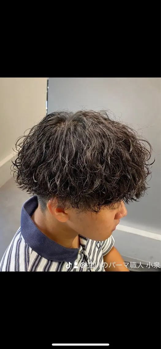 ミディアム パーマ メンズ パーマ 立川メンズパーマ職人 店長/小泉文人のヘアスタイル