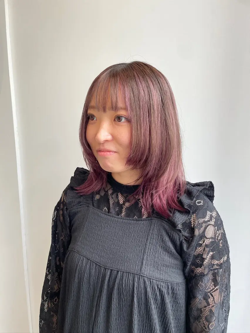 セミロング カラー カット ヘアカラー トリートメント ナチュラルカラー 児玉優香のヘアスタイル