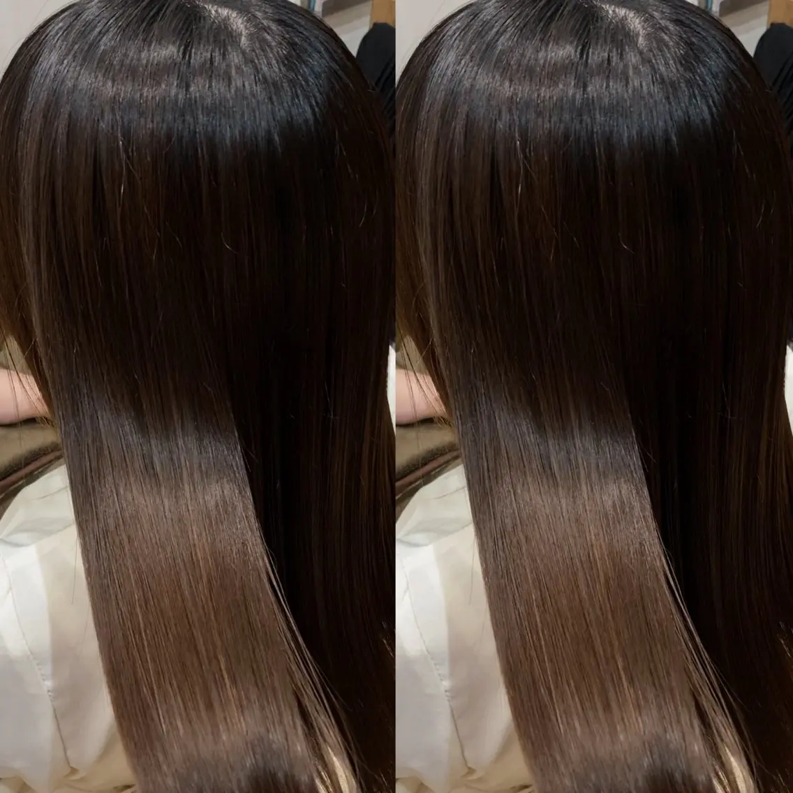 セミロング カラー 髪質改善 トリートメント み うのヘアスタイル