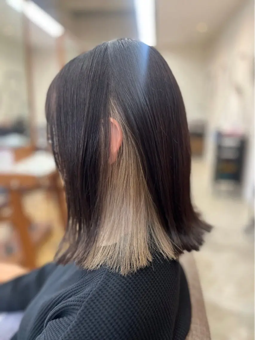 ミディアム カラー ベージュカラー ブリーチ ホワイトベージュ ヘアカラー 髪質改善/艶髪🫧 ｼｽﾞｸ🦥🌿のヘアスタイル