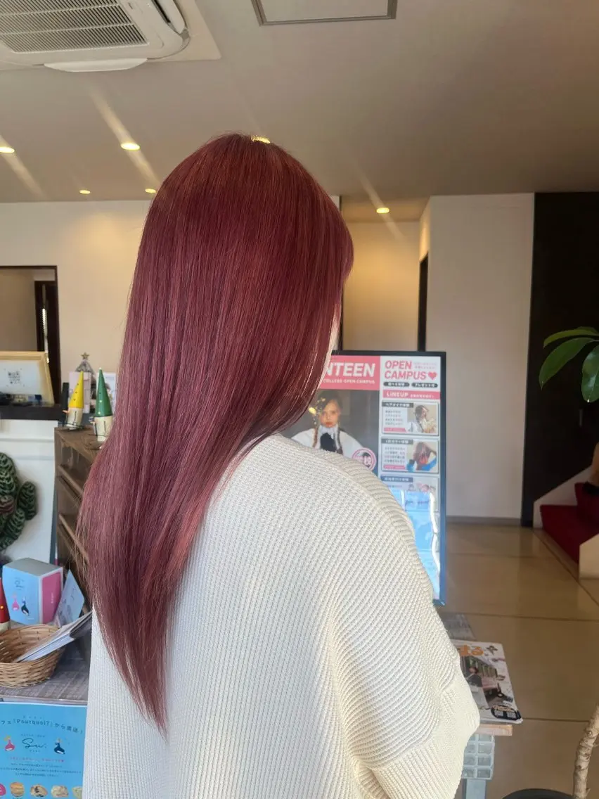セミロング カラー ヘアカラー トリートメント 柔らかい艶暖色 レイヤー🫧姫汝のヘアスタイル
