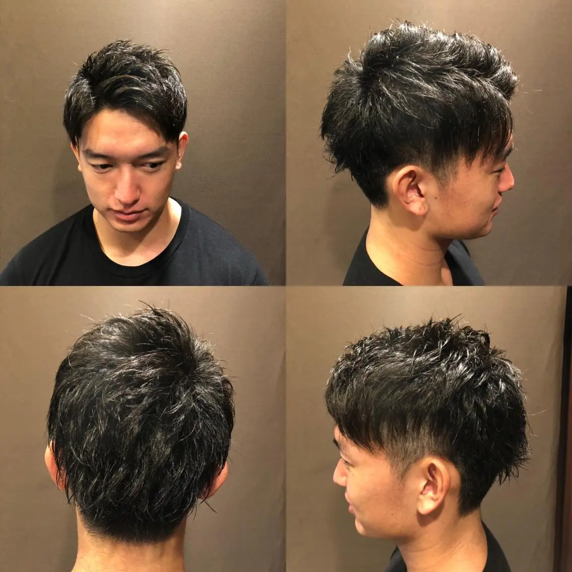 ショート カット メンズカットフェード パーマ/前山竜貴のヘアスタイル
