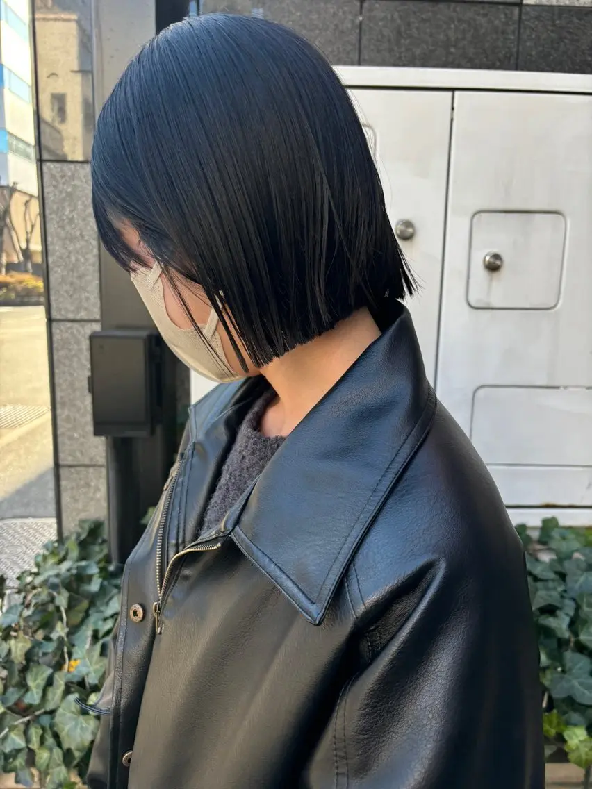 ショート 切りっぱなしボブ ボブ カット トリートメント 博多/大人ボブ Natsuのヘアスタイル