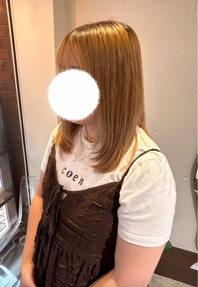 セミロング カット ヘアカラー トリートメント うる艶髪💛ྀི/ハ イトーン🌻/リンカのヘアスタイル