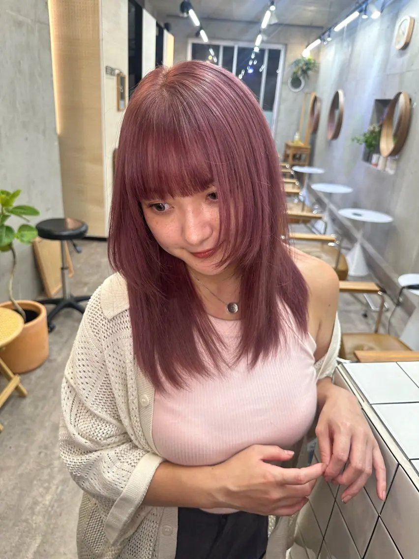 ミディアム カラー ベージュカラー ブリーチ ブラウンカラー ケアブリーチ グレージュ カット ヘアカラー トリートメント カットモデル募集中 ／HARUKA🎀のヘアスタイル