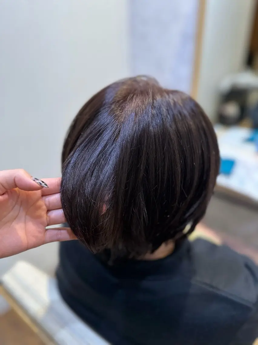 ショート カラー アッシュ 透明感カラー 梅田 夢七のヘアスタイル