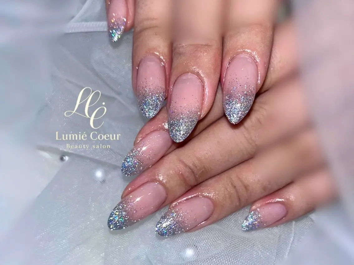 ネイル フラッシュネイル グラデーション ハンドネイル LumiéCoeur Nanaeのネイルデザイン