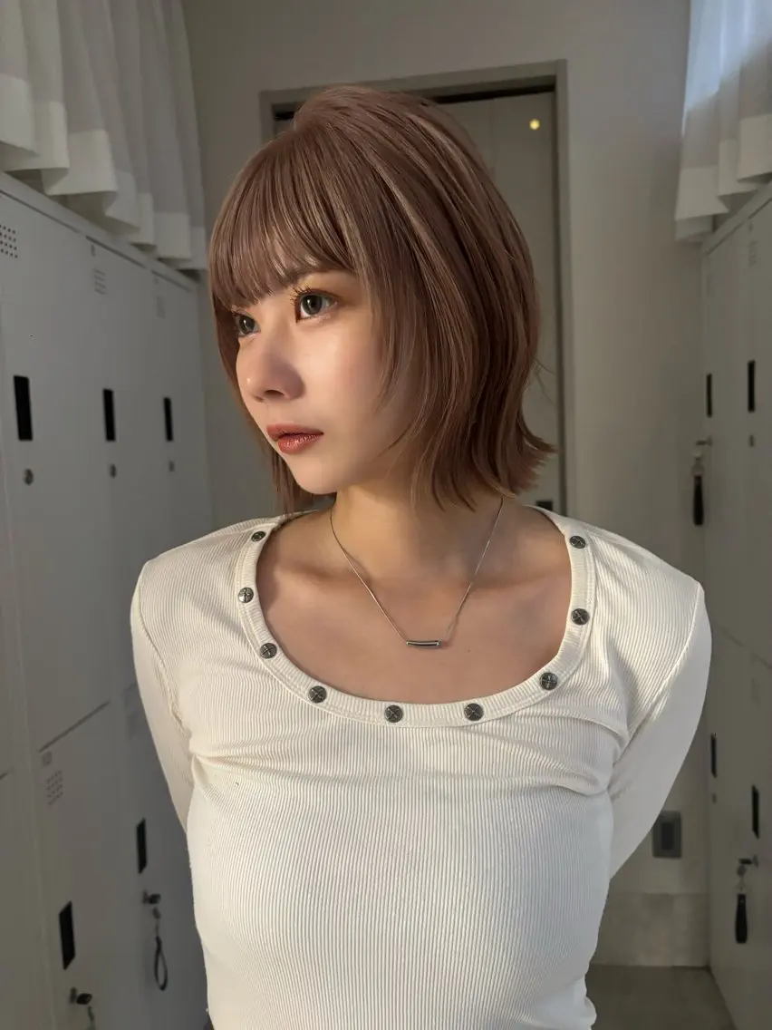 ミディアム カット ヘアカラー ボブ特化美容師 🌈うめつたいがのヘアスタイル