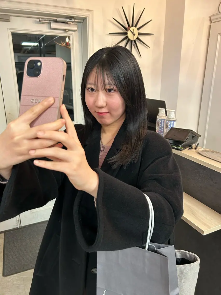 前髪縮毛+前髪カット+保湿トリートメント つむじ、うねり、割れ改善の写真