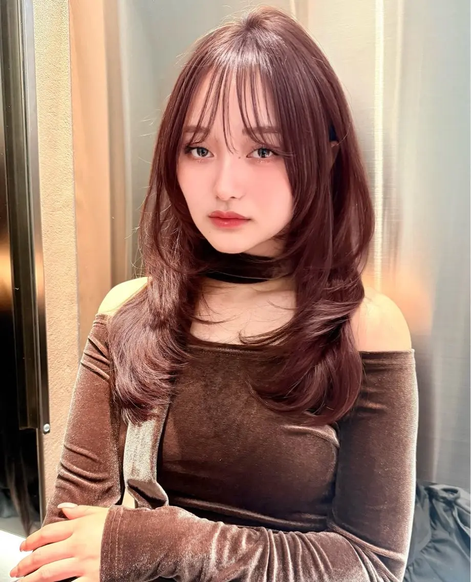 セミロング カラー ヘアアレンジ 大宮縮毛矯正特化/ 巻ける艶髪/吉田光佑のヘアスタイル