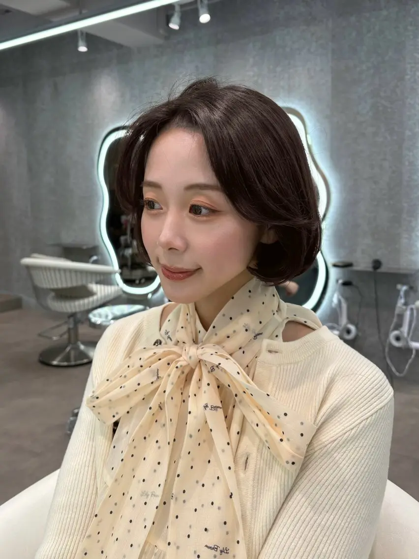 ミディアム ヘアアレンジ 顔まわりレイヤー 顔周りカット ハッシュカット 髪質改善 韓国風ヘア カット ヘアカラー トリートメント ヘアセット 大宮縮毛矯正🩵 レイヤー 佐藤和のヘアスタイル