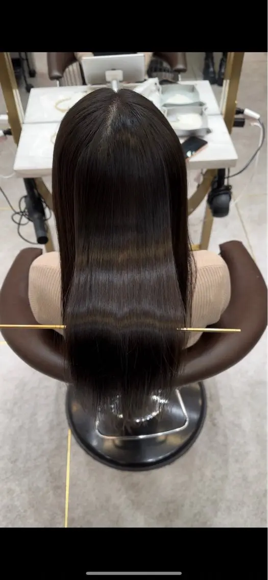 ロング カラー 髪質改善 レイヤーカット 縮毛矯正 【博多髪質改善】 吉村 清志のヘアスタイル
