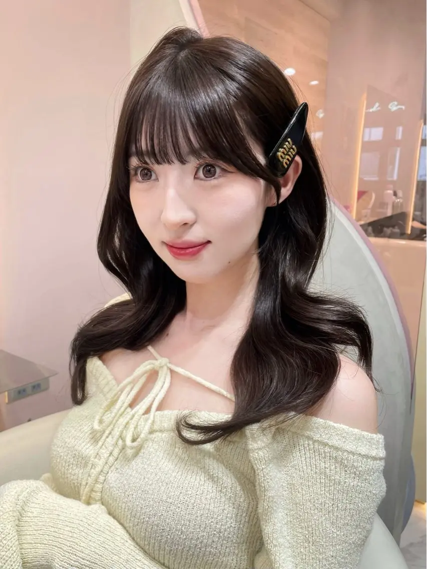 セミロング カラー ヘアカラー トリートメント ヘアセット 縮毛矯正ブリーチなし 🍒❤ゆうきのヘアスタイル