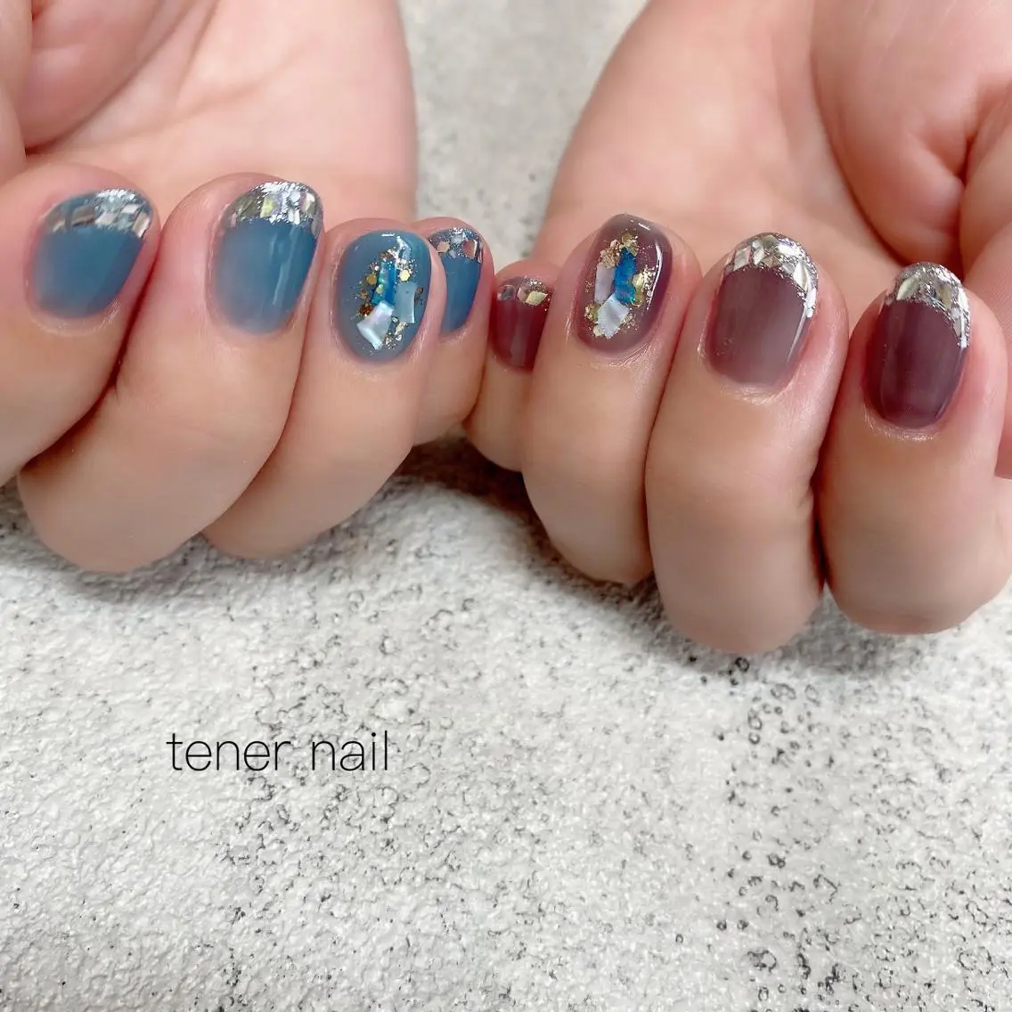 ネイル フレンチネイル ガラスフレンチ テネルネイル tener nailのネイルデザイン
