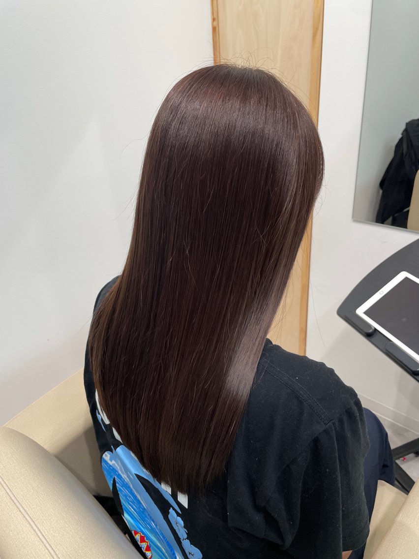 セミロング カット ヘアカラー トリートメント 村上 祐香のヘアスタイル