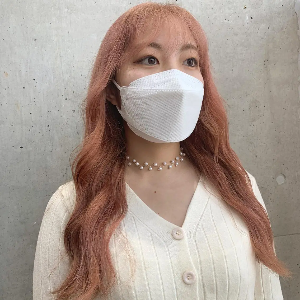 ロング カラー アッシュ アッシュグレー アッシュグレージュ バレイヤージュ ミストバング 韓国ヘア 🦋KIRA🦋のヘアスタイル