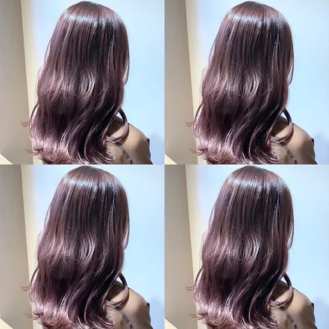 ミディアム アッシュ パープルカラー ✨レイヤー/髪質改善 /縮毛矯正✨ナカムラのヘアスタイル
