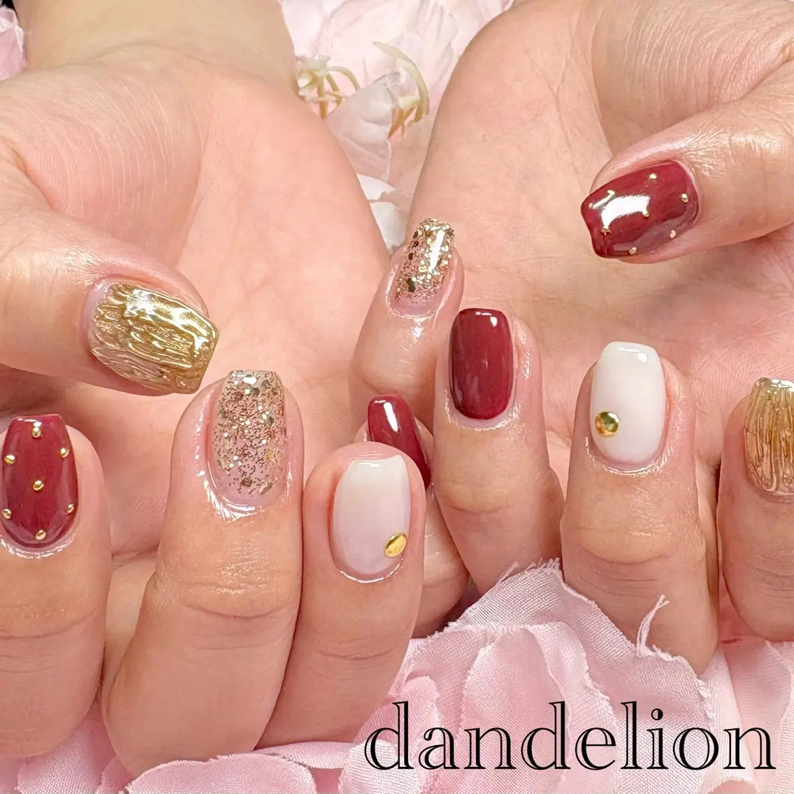 ネイル ハンドネイル ハンドケア dandelion ダンデライオンのネイルデザイン
