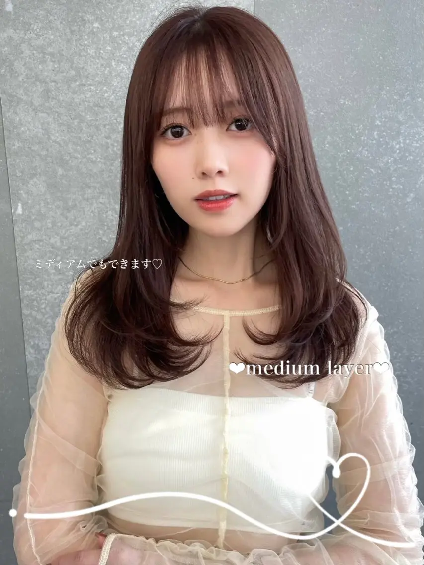 ロング くびれヘア 韓国風ヘア レイヤーカット 小顔カット 縮毛矯正 ♡Aira♡Lond /レイヤー/縮毛のヘアスタイル