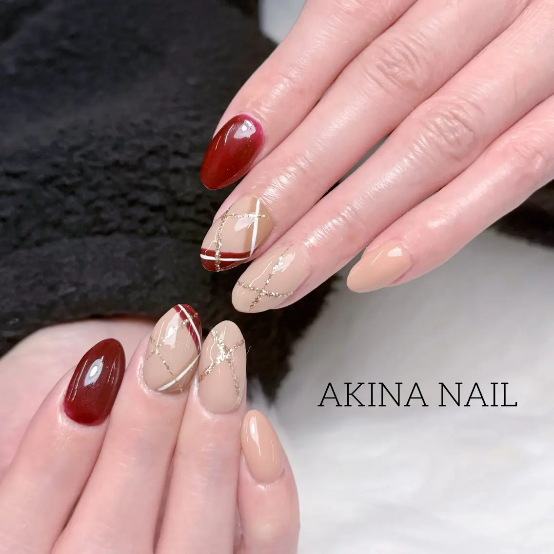 ミディアム ハンドネイル Akina Nail 亀戸のネイルデザイン