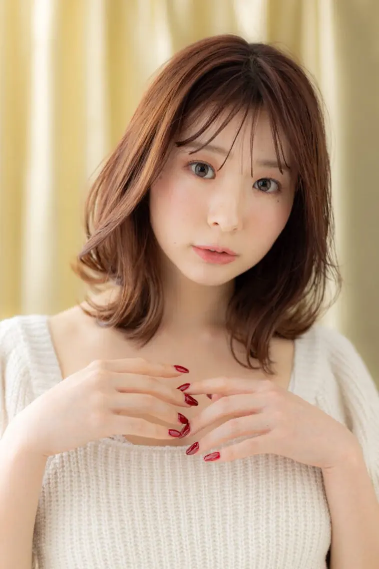 ミディアム カラー パーマ 透明感カラー✨ よしの じろうのヘアスタイル