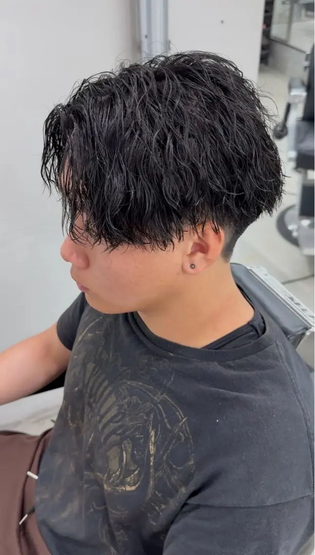 ショート パーマ ヘアアレンジ メンズ カット パーマ トリートメント ヘアセット 亀井隆汰/メンズ専門 パーマ特化美容師のヘアスタイル