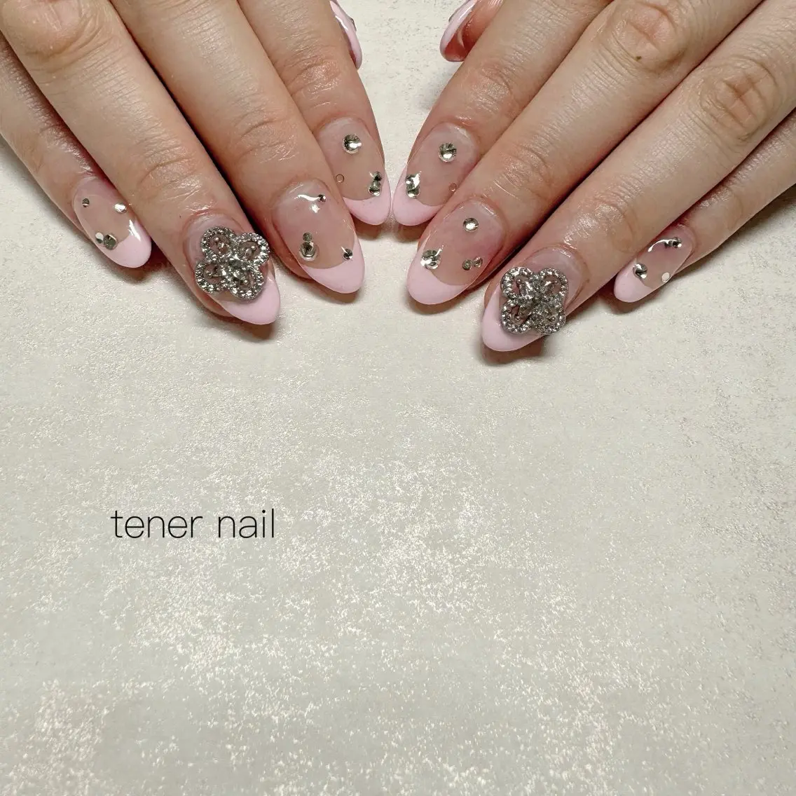 ネイル フレンチネイル ピンク ハンドネイル テネルネイル tener nailのネイルデザイン