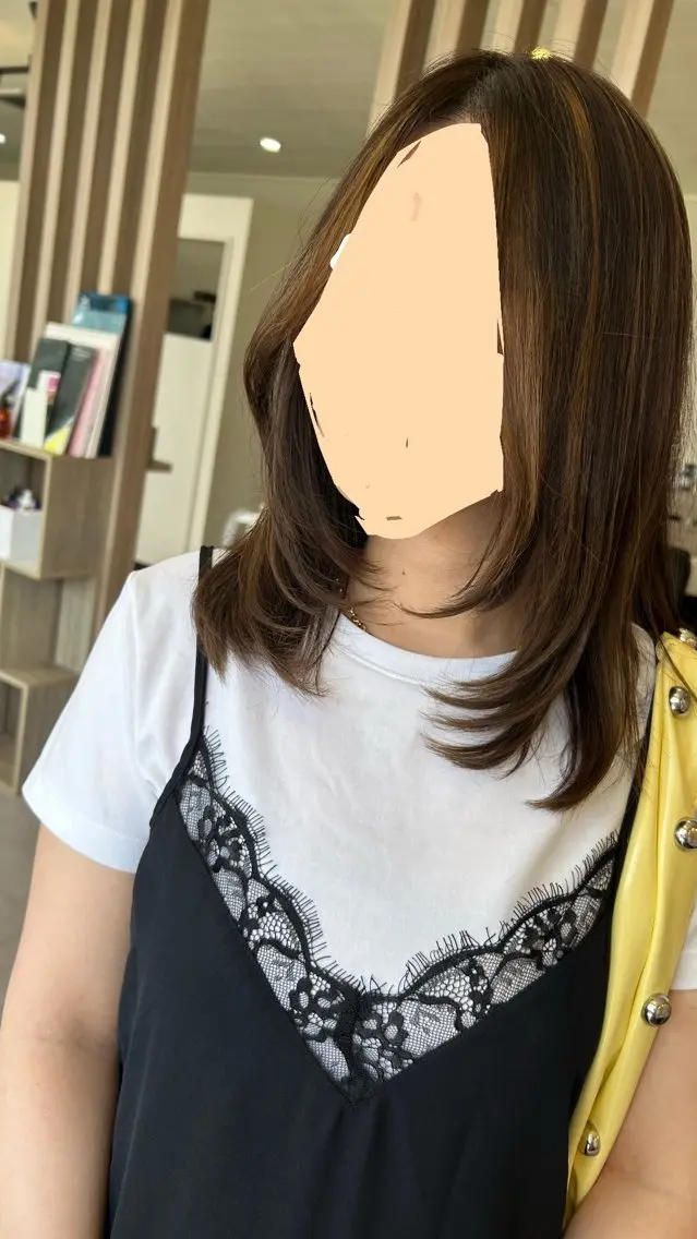 ミディアム カット TERUYA shionのヘアスタイル