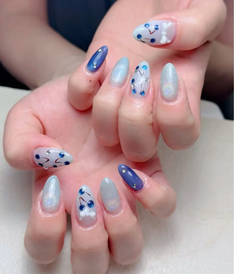 ネイル アートネイル 長さ出し フレンチネイル ジェルネイル ガーリー ハンドネイル 中野駅から2分 MEO NAILのネイルデザイン