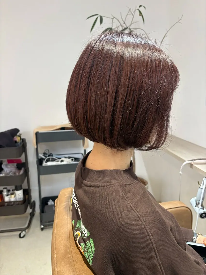 ショート カラー ヘアカラー ルプラボウ すぎやまみほのヘアスタイル
