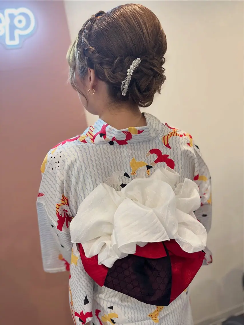 ロング ヘアアレンジ 浴衣 pep natsumiのヘアスタイル