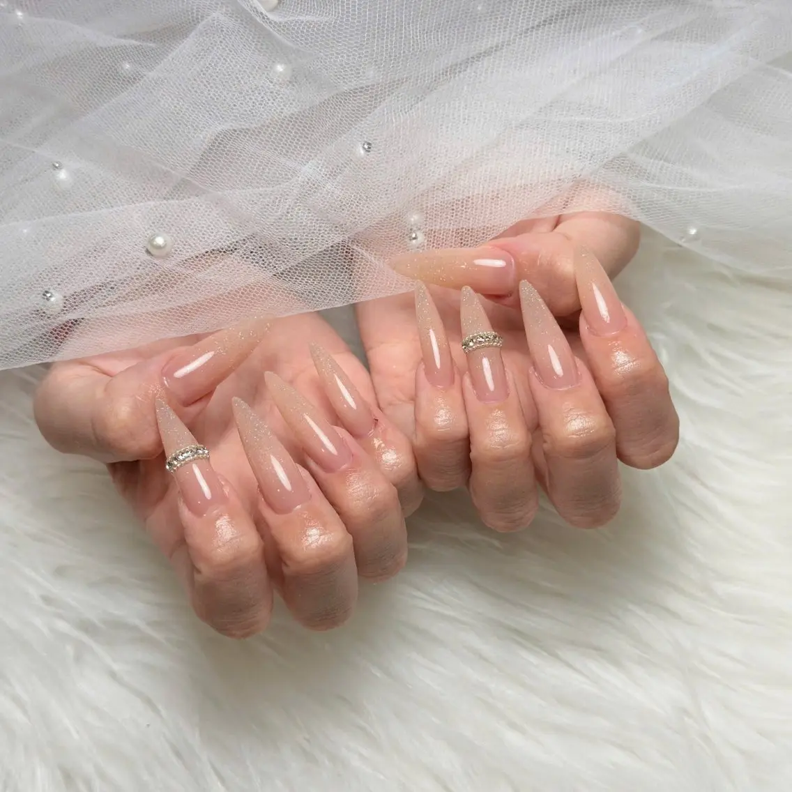 【Hand】チップ長さ出し10本＋ワンカラー¥7480の写真