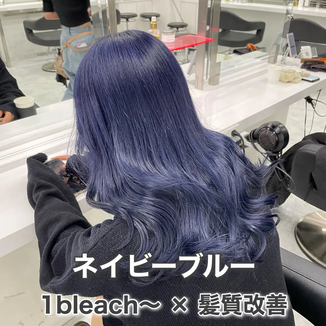 ロング カラー ラベンダー💜 グレージュ🩶のヘアスタイル