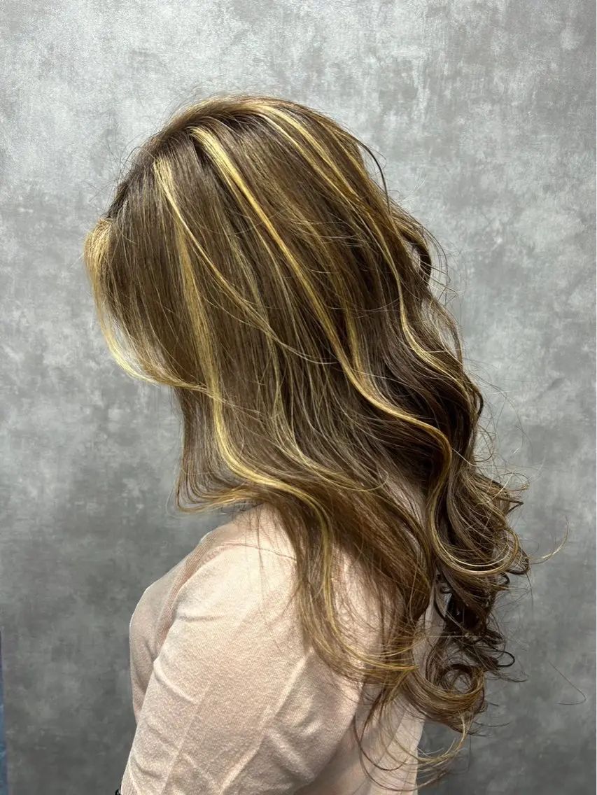 セミロング ヘアカラー トリートメント marron 加瀬のヘアスタイル