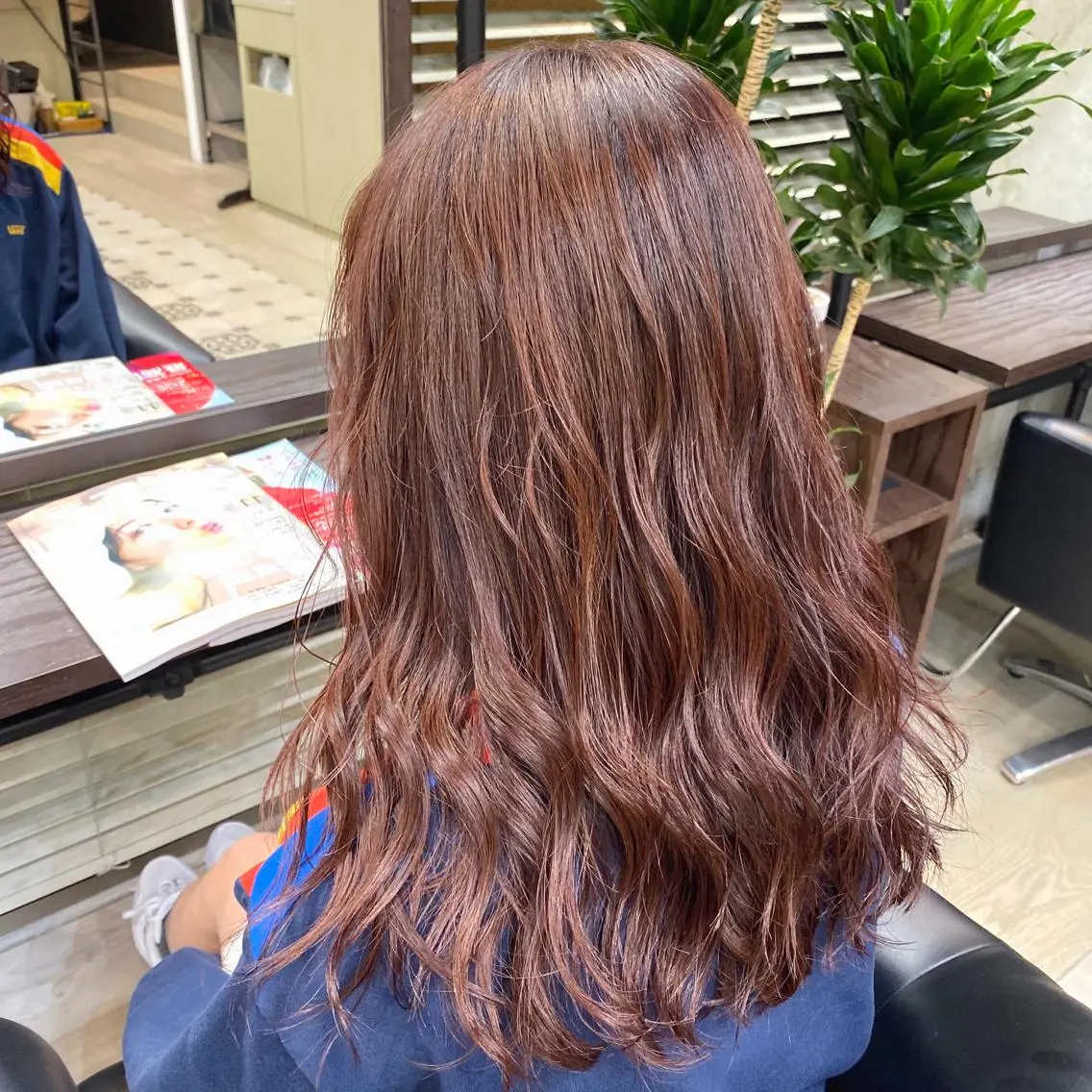 ロング カラー ブリーチ ブラウンカラー ブリーチなしカラー ピンクカラー ピンクブラウン 韓国ヘア☁️ mitsukiのヘアスタイル