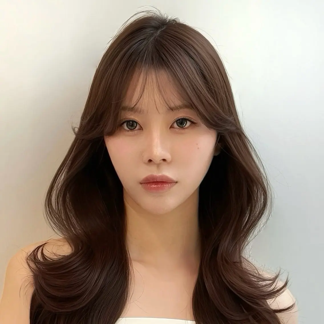 ロング カット ヘアカラー トリートメント 韓国ヘア🤍🇰🇷 ‪🫶🏻吉満のヘアスタイル