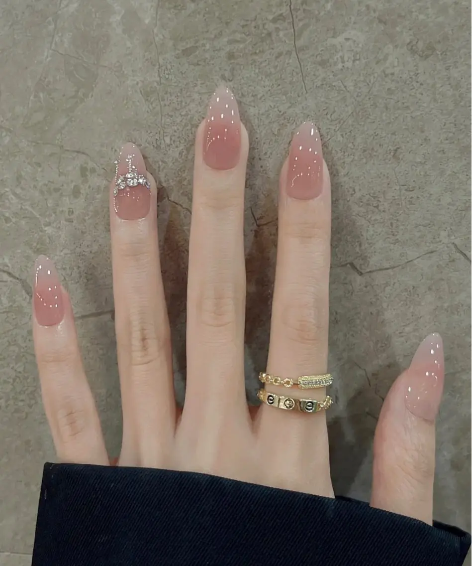 ネイル 長さ出し フレンチネイル グラデーション 卒業式 マグネットネイル Sora nail 長さ出し専門店のネイルデザイン