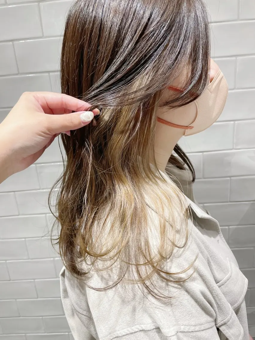 セミロング ヘアカラー トリートメント 💎透明感カラー💎 ナチュラルテイストのヘアスタイル