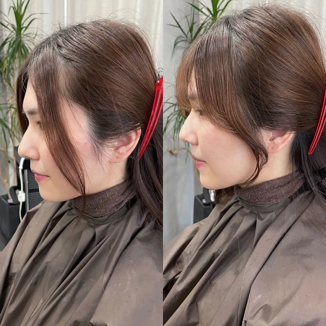 セミロング カット レイヤーカット/透明 感カラー🩵中村友美のヘアスタイル
