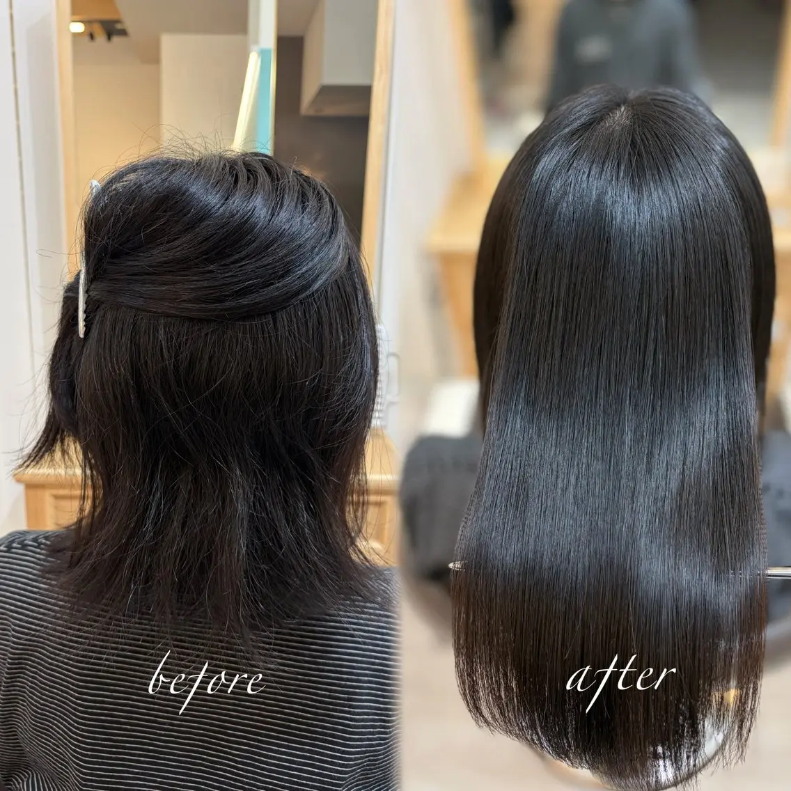 ミディアム 縮毛矯正 トリートメント sakura / Blan ⟡.·のヘアスタイル