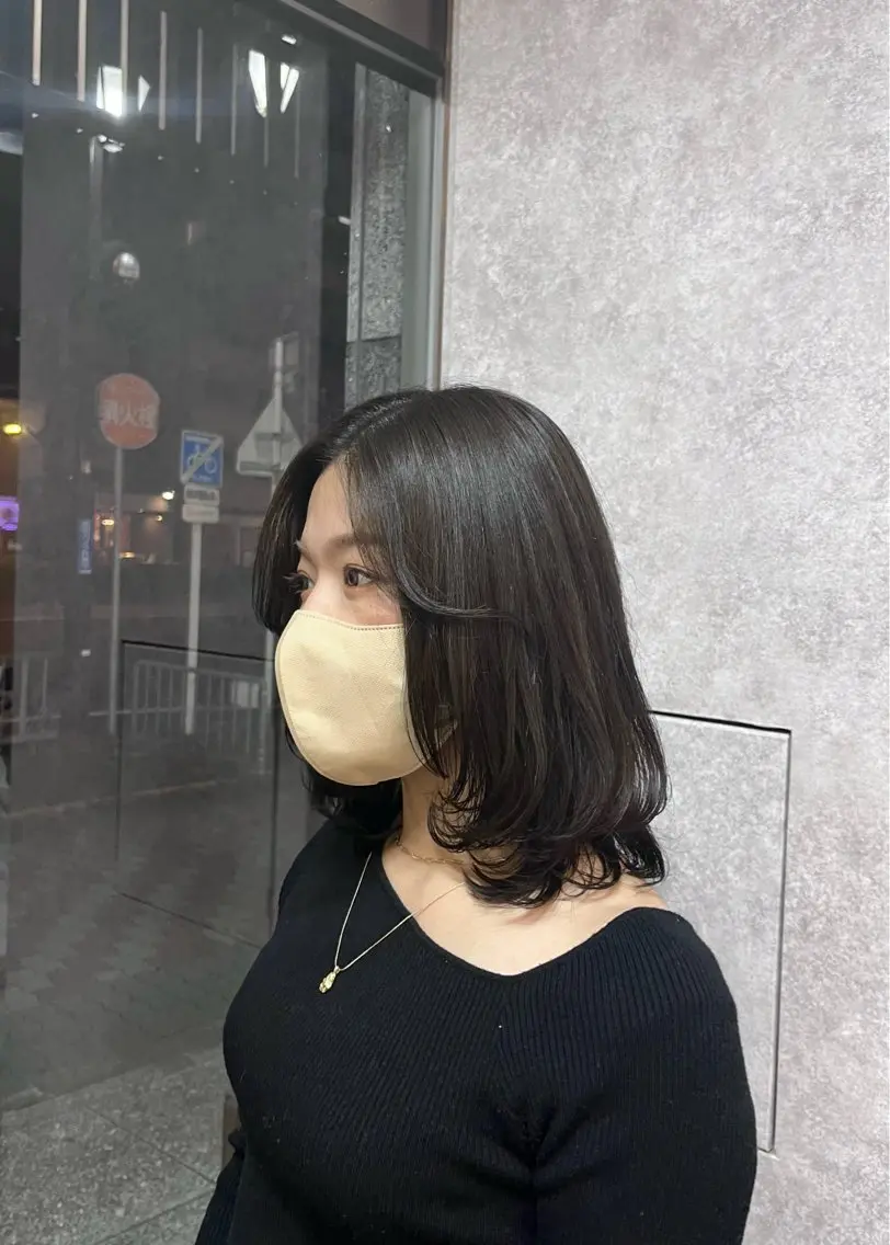 ミディアム カラー 村田梨乃/ minim hairのヘアスタイル
