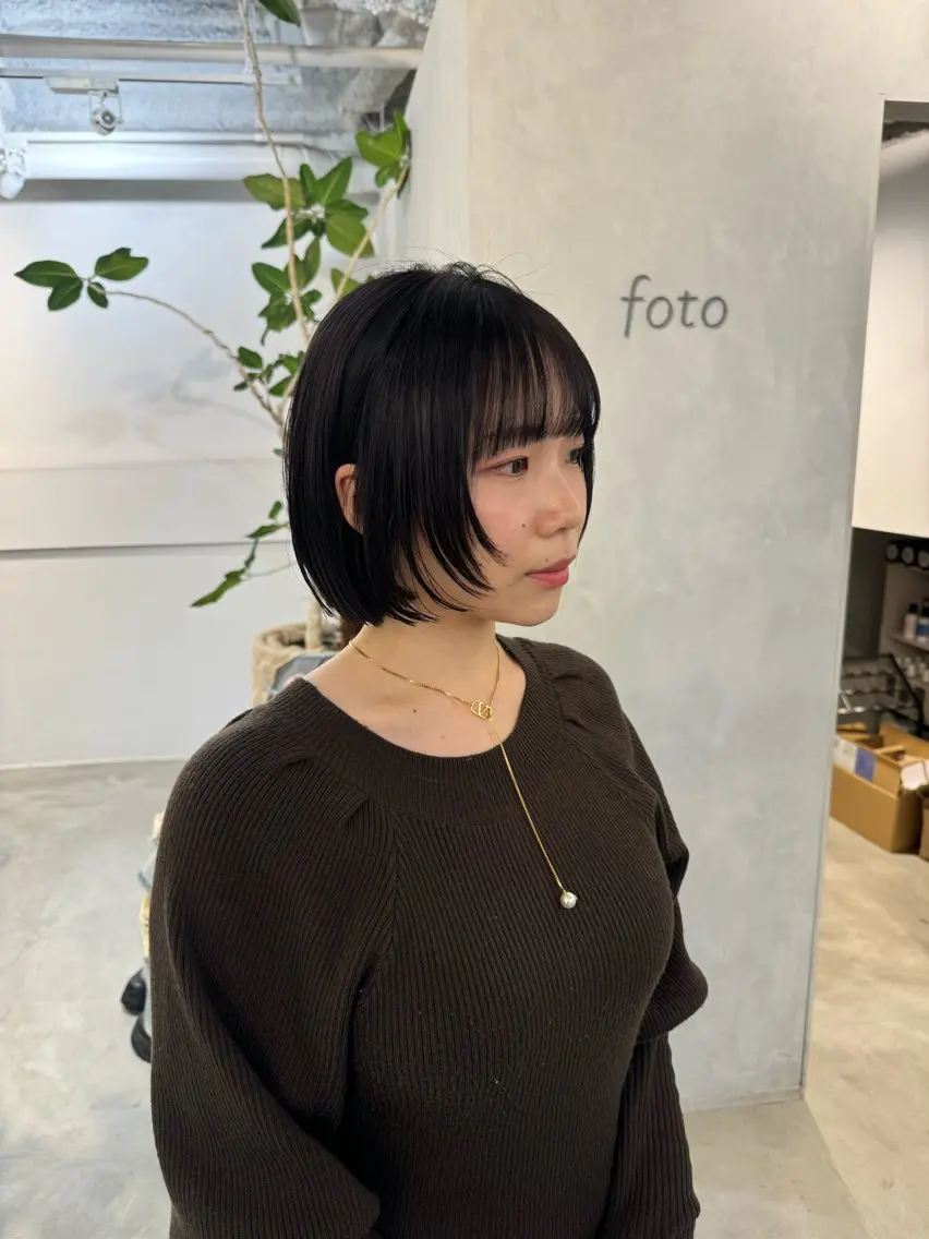セミロング カット 縮毛矯正 トリートメント 100%可愛い顔周り 💓レイヤー/しずくのヘアスタイル
