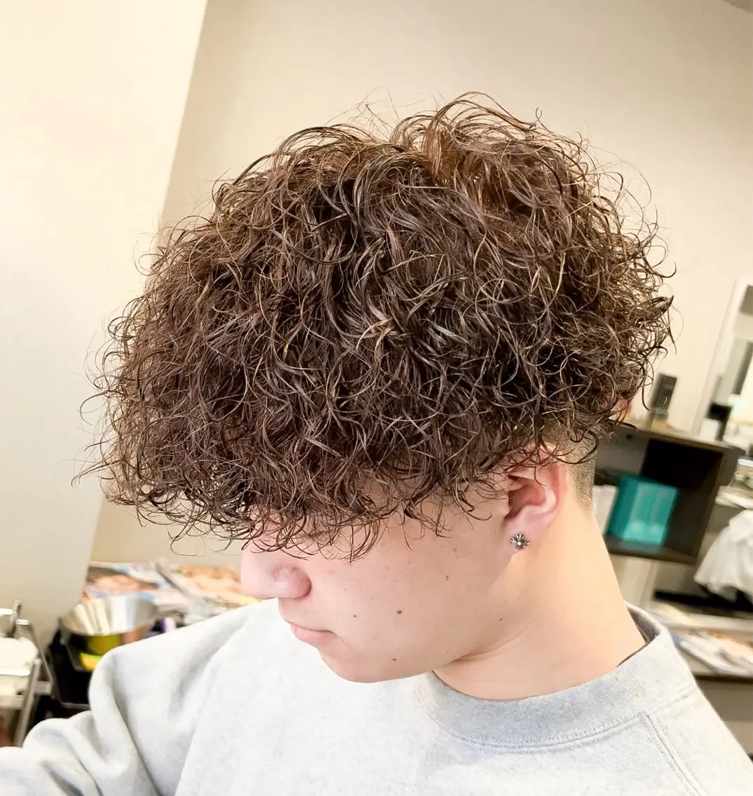 パーマ メンズ メンズパーマ プードルパーマ プードルパーマ カット パーマ TAKU メンズパーマのヘアスタイル