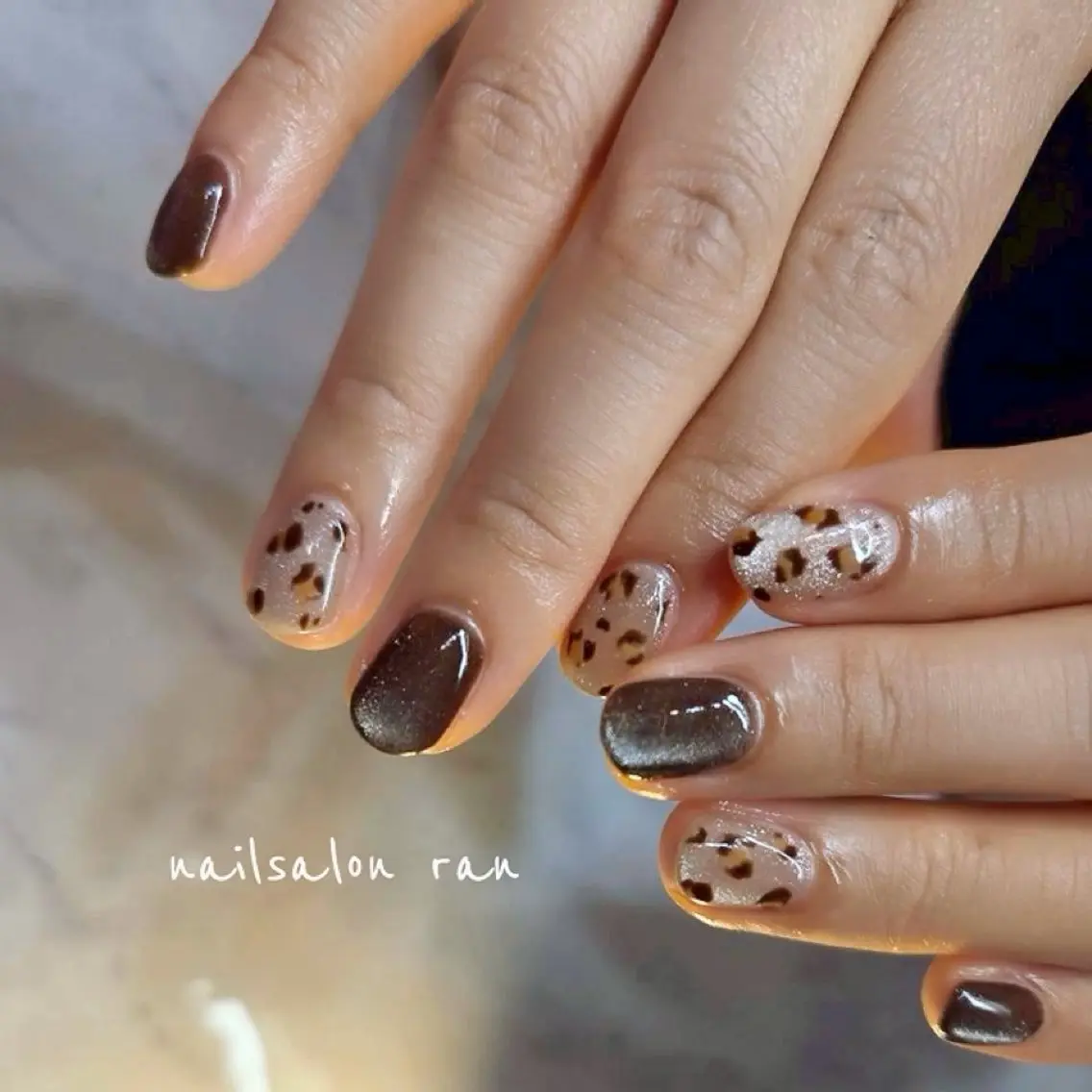 ネイル マグネットネイル ハンドネイル ハンドケア nailsalon ranのネイルデザイン