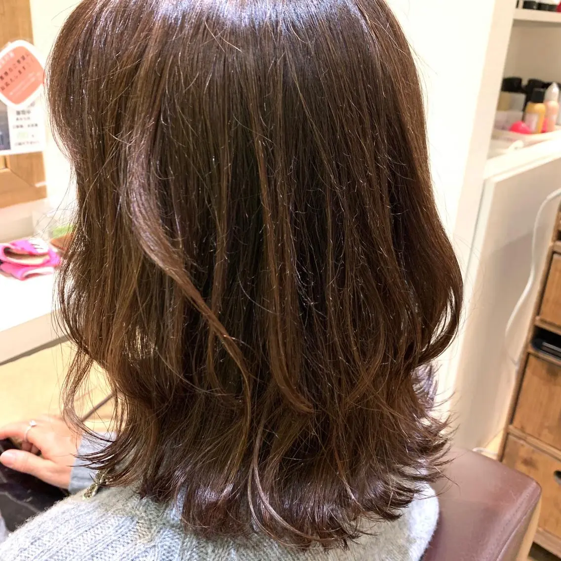 ミディアム カラー ヘアアレンジ ボブ ヘアカラー ショート×カラー 🦊堀米早紀【荻窪】のマツエク・マツパデザイン