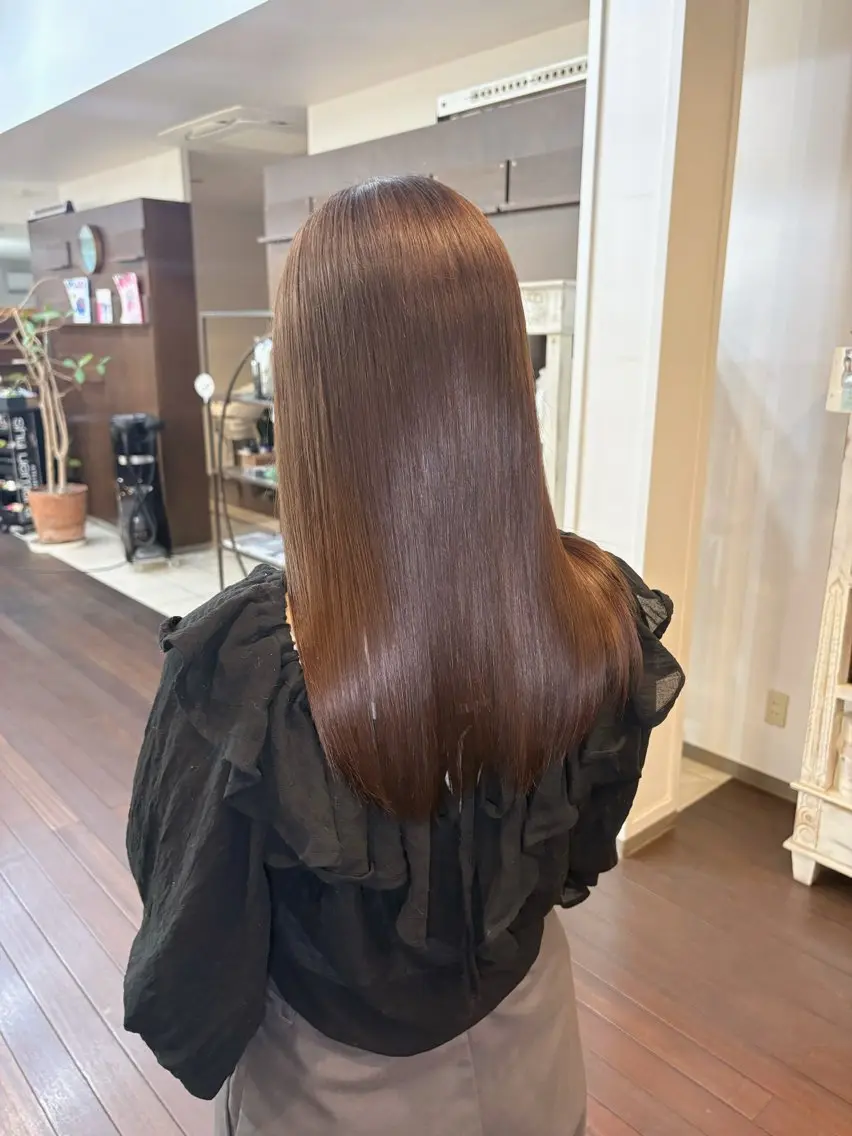 ロング 髪質改善 縮毛矯正 出水 裕大のヘアスタイル